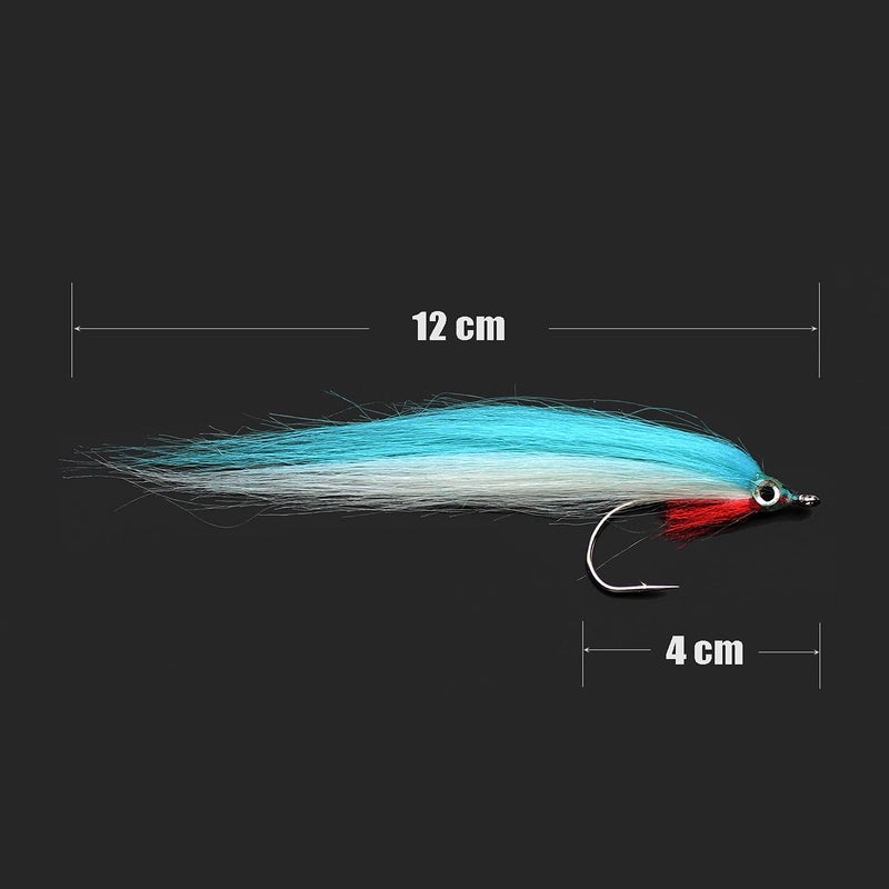 Tigofly 20 pcs 1/0 4cm UV Colors High Carbon Hook Polar Fry Salmon Trout Sea Bass Steelhead Minnow Fly Fishing Flies Lure Set - Image 5